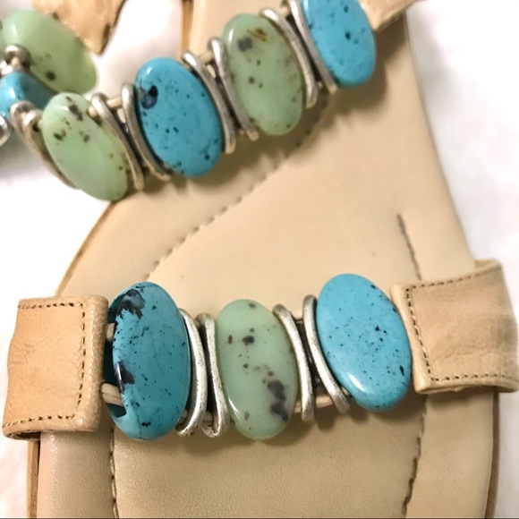 Beautiful beaded Matisse sandals made in Italy - Picture 4 of 6